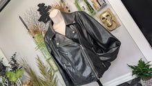 Load image into Gallery viewer, Bagatelle Black Pu Leather Moto Jacket LG
