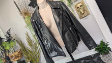 Load image into Gallery viewer, Bagatelle Black Pu Leather Moto Jacket LG
