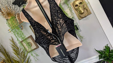 Load image into Gallery viewer, Pretty Little Thing Black Leopard Flocked Print Corset Bra Top sz22/2XL NWT
