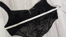 Load image into Gallery viewer, Pretty Little Thing Black Leopard Flocked Print Corset Bra Top sz22/2XL NWT
