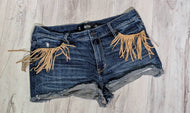 Hollister Denim Western Fringe Shorts sz11/30