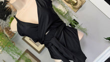 Load image into Gallery viewer, Aerie Black Tie Wrap Swim Bathing Suit LG NEW
