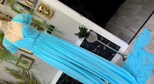 Load image into Gallery viewer, Baby Blue Sheer Mermaid Train Princess Top LG
