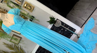 Baby Blue Sheer Mermaid Train Princess Top LG