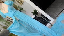 Load image into Gallery viewer, Baby Blue Sheer Mermaid Train Princess Top LG
