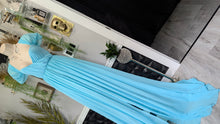 Load image into Gallery viewer, Baby Blue Sheer Mermaid Train Princess Top LG
