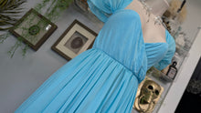 Load image into Gallery viewer, Baby Blue Sheer Mermaid Train Princess Top LG
