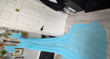 Load image into Gallery viewer, Baby Blue Sheer Mermaid Train Princess Top LG
