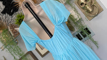 Load image into Gallery viewer, Baby Blue Sheer Mermaid Train Princess Top LG
