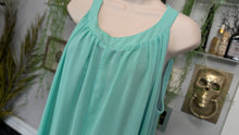 Load image into Gallery viewer, Katie Minty Aqua Sheer Flowy Blouse Dress XL
