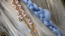 Load image into Gallery viewer, Pink &amp; Periwinkle Dread Lock Hair Clip Extensions (1pc)

