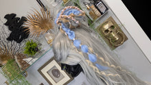 Load image into Gallery viewer, Pink &amp; Periwinkle Dread Lock Hair Clip Extensions (1pc)
