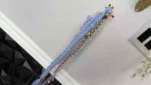 Load image into Gallery viewer, Pink &amp; Periwinkle Dread Lock Hair Clip Extensions (1pc)

