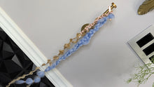 Load image into Gallery viewer, Pink &amp; Periwinkle Dread Lock Hair Clip Extensions (1pc)
