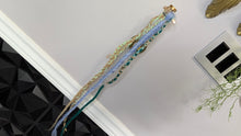 Load image into Gallery viewer, Mint &amp; Periwinkle Dread Lock Hair Clip Extensions (1pc)
