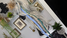 Load image into Gallery viewer, Mint &amp; Periwinkle Dread Lock Hair Clip Extensions (1pc)
