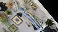 Mint & Periwinkle Dread Lock Hair Clip Extensions (1pc)