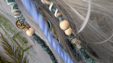 Load image into Gallery viewer, Teal &amp; Periwinkle Dread Lock Hair Clip Extensions (1pc)
