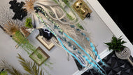 Aqua & Mint Dread Lock Hair Clip Extensions (1pc)