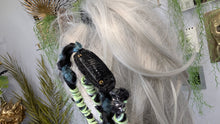 Load image into Gallery viewer, Aqua &amp; Mint Dread Lock Hair Clip Extensions (1pc)
