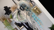 Load image into Gallery viewer, Aqua &amp; Mint Dread Lock Hair Clip Extensions (1pc)
