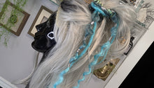 Load image into Gallery viewer, Aqua &amp; Mint Dread Lock Hair Clip Extensions (1pc)
