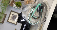 Grey & Teal Dread Lock Hair Clip Extensions (1pc)
