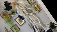Tan & Mint Dread Lock Hair Clip Extensions (1pc)