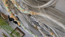Load image into Gallery viewer, Tan &amp; Mint Dread Lock Hair Clip Extensions (1pc)
