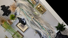 Load image into Gallery viewer, Grey &amp; Teal Starfish Dread Lock Hair Clip Extensions (1pc)
