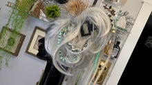 Load image into Gallery viewer, Grey &amp; Teal Starfish Dread Lock Hair Clip Extensions (1pc)
