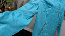 Load image into Gallery viewer, Jessica London Baby Blue Leather Jacket sz14/XL
