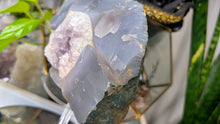 Load image into Gallery viewer, 5" Amethyst and Blue Agate Crystal Cluster
