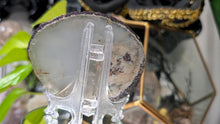 Load image into Gallery viewer, 3" Purple Haze Brazilian Agate Quartz Crystal Slice w/Stand
