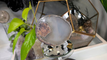 Load image into Gallery viewer, 3" Purple Haze Brazilian Agate Quartz Crystal Slice w/Stand
