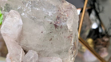 Load image into Gallery viewer, 7" Chlorite Garden Clear Quartz Crystal on Stand
