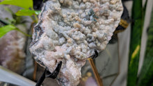 Load image into Gallery viewer, 9" Flower Amethyst Crystal Cluster on Stand
