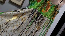 Load image into Gallery viewer, Majora Gold Colorful Accent Maxi Slit Dress MD-LG
