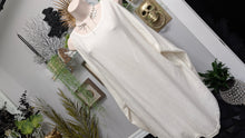 Load image into Gallery viewer, United States Sweaters Ivory Open Shoulder Long Sweater XL
