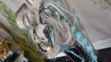 Load image into Gallery viewer, Aqua &amp; Tan Dread Lock Hair Clip Extensions (1pc)
