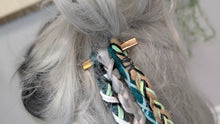 Load image into Gallery viewer, Aqua &amp; Mint Dread Lock Hair Clip Extensions (1pc)
