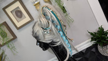 Load image into Gallery viewer, Aqua &amp; Mint Dread Lock Hair Clip Extensions (1pc)
