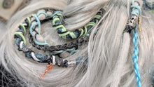 Load image into Gallery viewer, Aqua &amp; Mint Dread Lock Hair Clip Extensions (1pc)
