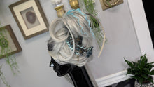 Load image into Gallery viewer, Aqua &amp; Grey Dread Lock Hair Clip Extensions (1pc)

