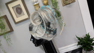 Aqua & Grey Dread Lock Hair Clip Extensions (1pc)