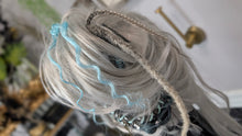 Load image into Gallery viewer, Aqua &amp; Grey Dread Lock Hair Clip Extensions (1pc)
