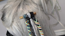 Load image into Gallery viewer, Aqua &amp; Mint Dread Lock Hair Clip Extensions (1pc)

