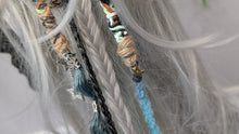 Load image into Gallery viewer, Aqua &amp; Mint Dread Lock Hair Clip Extensions (1pc)
