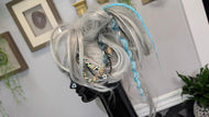 Aqua & Mint Dread Lock Hair Clip Extensions (1pc)