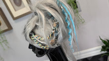 Load image into Gallery viewer, Aqua &amp; Mint Dread Lock Hair Clip Extensions (1pc)
